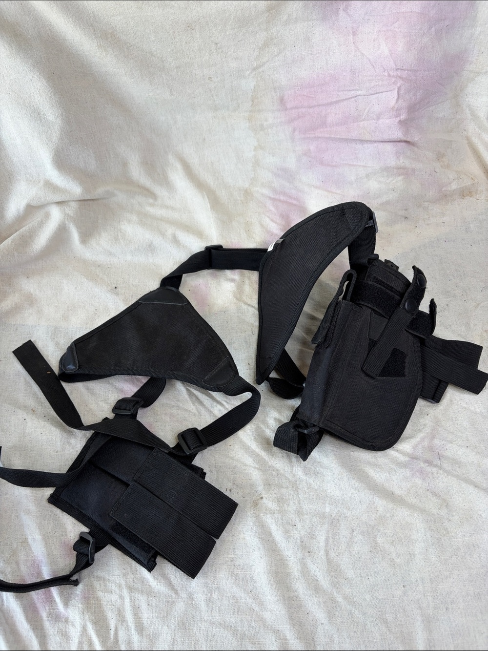 Tactical Black Shoulder Holster Set